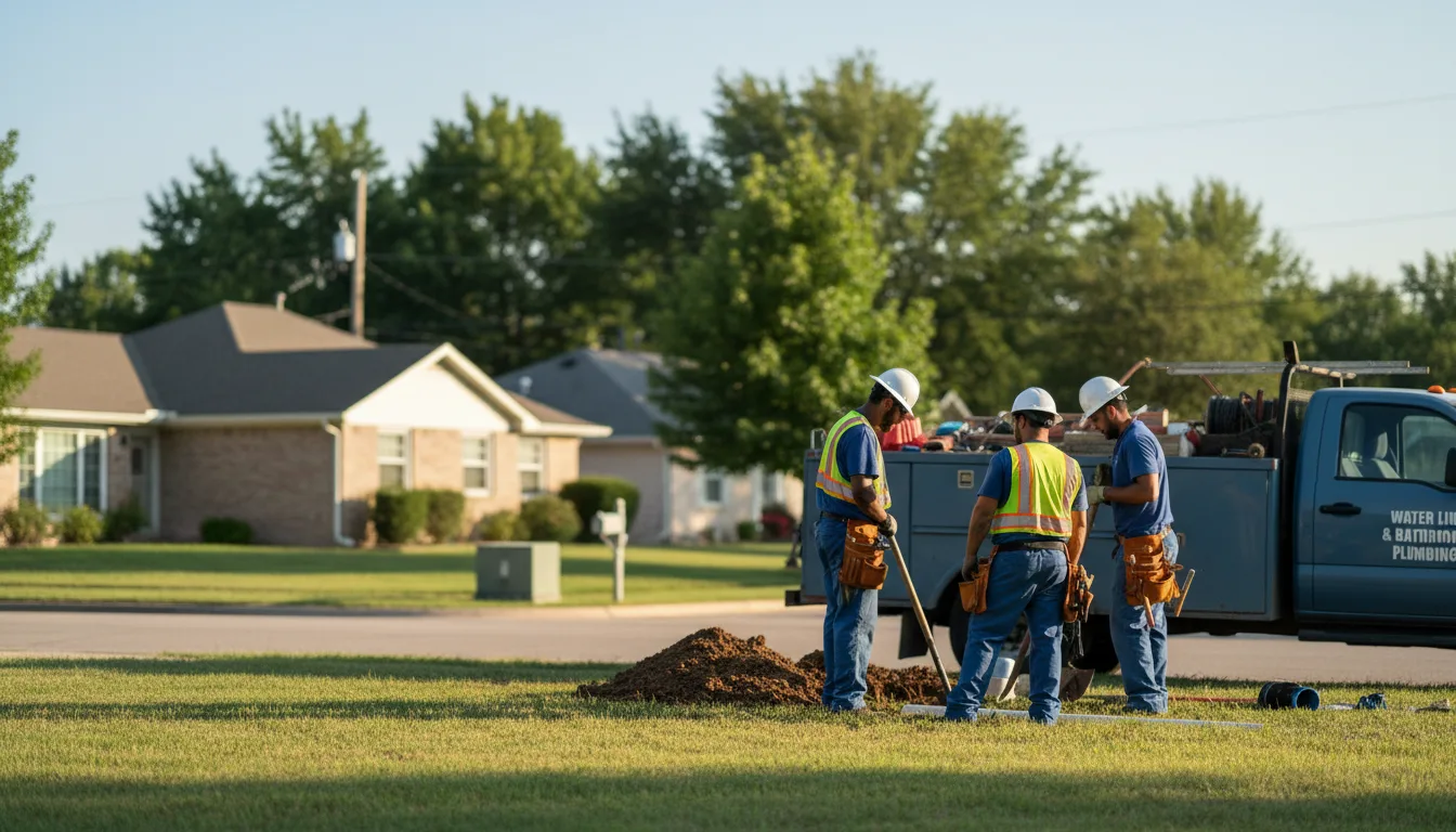 Residential water line and bathroom plumbing service in Old Fort, OH